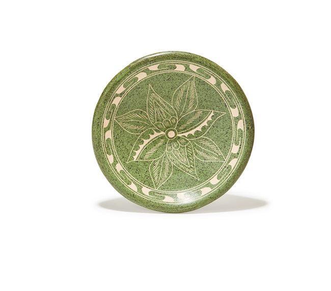 Guaitil 6.5" Bowl - Green Flower