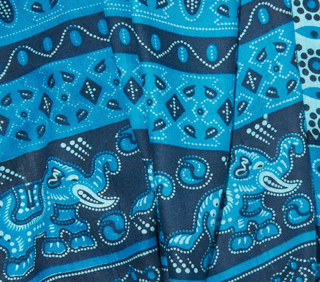Elephant Print Sarong - Indigo