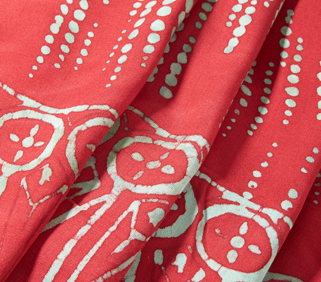 Red & Jade Droplet Sarong
