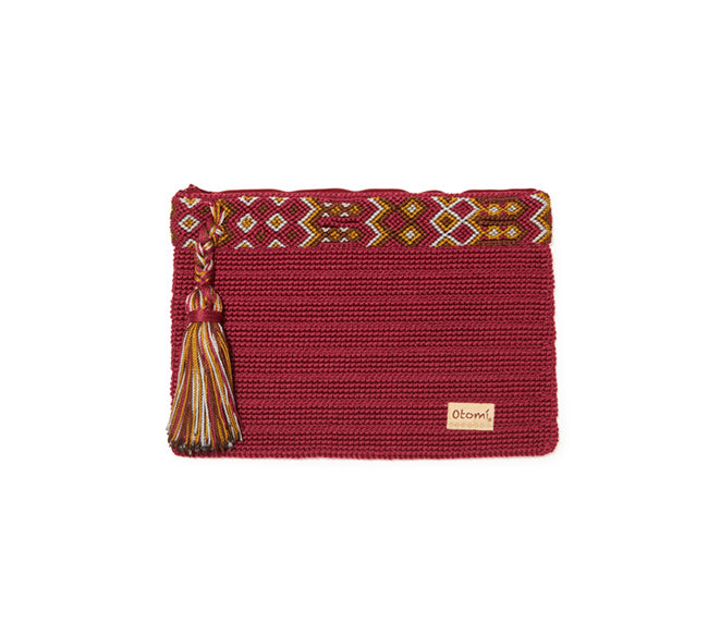 Chiapas Clutch Handbag - Raspberry