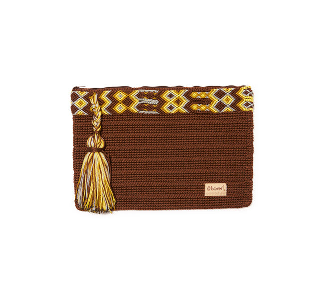 Chiapas Clutch Handbag - Dark Brown