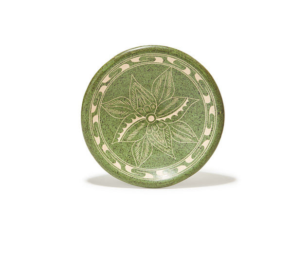 Guaitil 6.5" Bowl - Green Flower