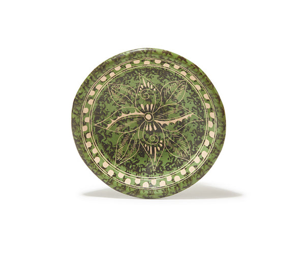 Guaitil 6.5" Bowl - Green & Black Sponge