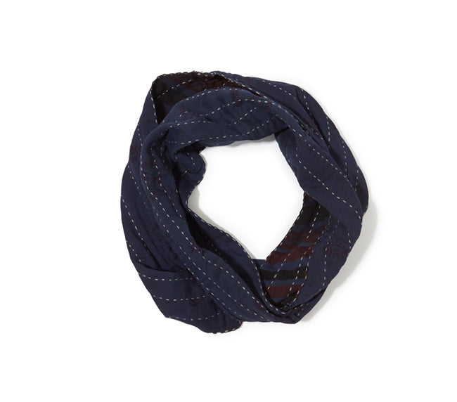 Infinity Scarf - Navy with Accents