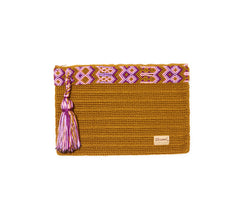 Chiapas Clutch Handbag - Gold